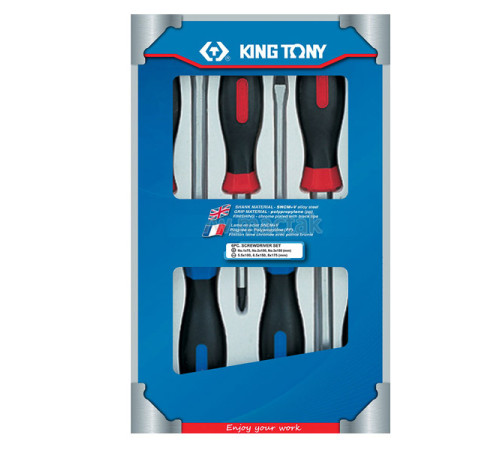 Набор отверток в коробке, силовые, 6 предметов KING TONY 30206MR