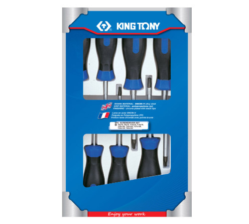Набор отверток в коробке, TORX, 9 предметов KING TONY 30309PR