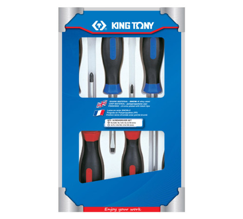 Набор отверток в коробке, 6 предметов KING TONY 31116MR