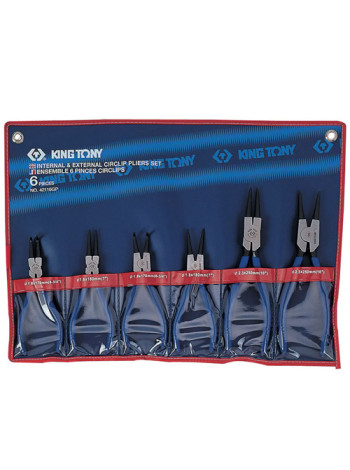Набор съемников стопорных колец, 6 предметов KING TONY 42116GP