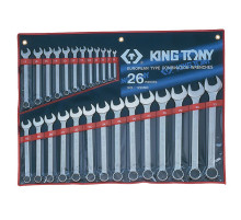 Набор комбинированных ключей, 6-32 мм, 26 предметов KING TONY 1226MR