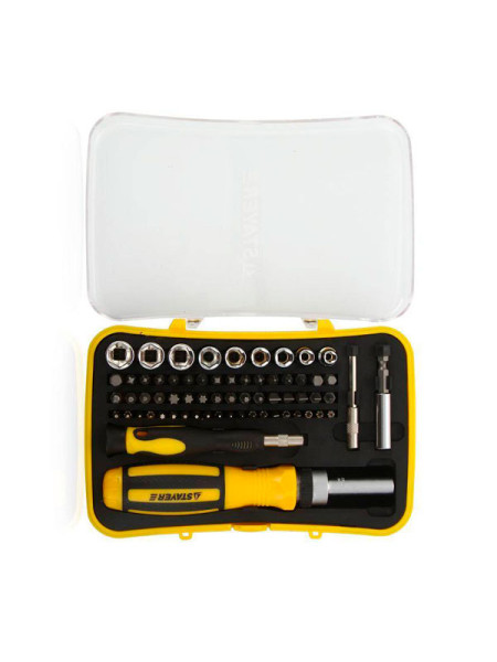 Набор насадок с реверсивной отверткой 65 предметов Stayer Master 25310-H65