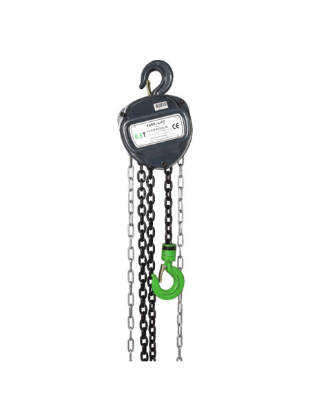 Ручная шестеренная стационарная таль EURO-LIFT ТВ 00000259 (0.5т, 3 м)