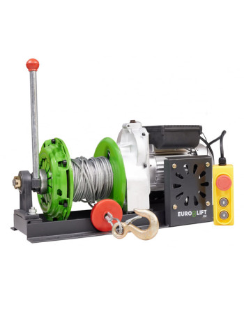 Лебедка электрическая  монтажная с рычагом EURO-LIFT KCD-M 500кг, 60м, U=380 В 00-00003038