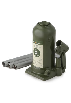 Гидравлический бутылочный домкрат Дело Техники двухштоковый, 5 т, 222-500 мм, 903350