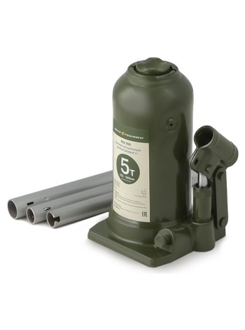 Гидравлический бутылочный домкрат Дело Техники двухштоковый, 5 т, 222-500 мм, 903350