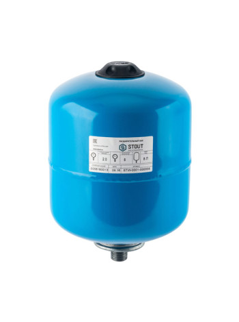 Расширительный бак гидроаккумулятор 8л вертикальный STOUT STW-0001-000008
