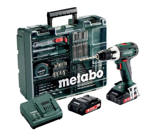 Аккумуляторный винтоверт Metabo BS 18 LT Set с набором оснастки 602102600