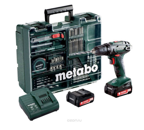 Аккумуляторный винтоверт Metabo BS 14.4 с набором оснастки 602206880