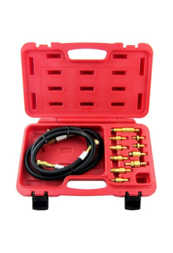 Набор для тестирования топливных систем впрыска европейских автомобилей, кейс, 15 предметов МАСТАК 120-03015C