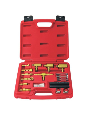 Набор для тестирования топливных систем впрыска азиатских автомобилей, кейс, 19 предметов МАСТАК 120-03019C