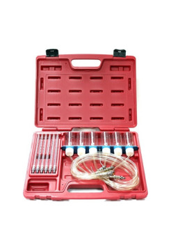 Набор для тестирования дизельных форсунок Common Rail, кейс, 12 предметов МАСТАК 120-04012C