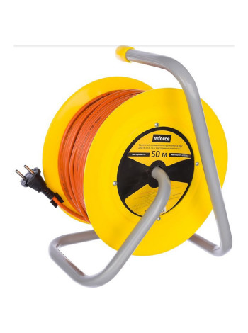 Силовой удлинитель на катушке Inforce К4-О-50 50 м 4 розетки 24050