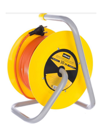 Силовой удлинитель на катушке Inforce К4-О-30 30 м 4 розетки 24030
