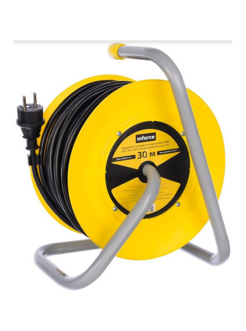 Силовой удлинитель на катушке Inforce К4-Е-30 30 м 4 розетки с з/к 25130