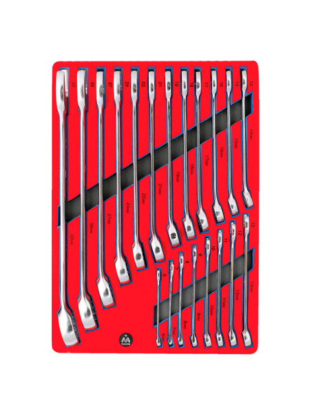 Набор комбинированных ключей, ложемент, 20 предметов МАСТАК 5-21120