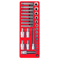 Набор торцевых насадок и головок TORX, ложемент, 28 предметов МАСТАК 5-03428