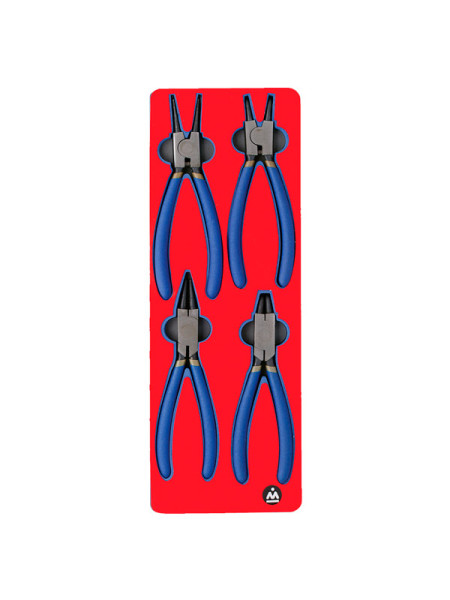 Набор съемников стопорных колец, ложемент, 4 предмета МАСТАК 5-3304