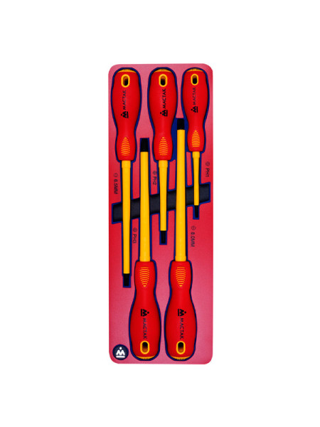 Набор диэлектрических отвёрток, ложемент, 5 предметов МАСТАК 5-4005E