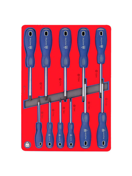 Набор отвёрток TORX, ложемент, 11 предметов МАСТАК 5-4411