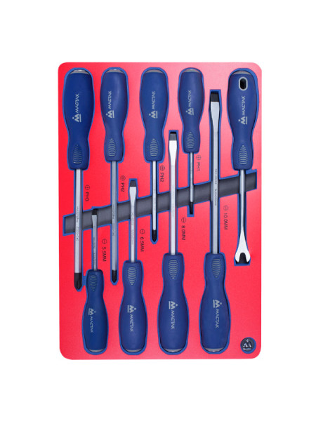 Набор отвёрток силовых, ложемент, 9 предметов МАСТАК 5-4009D