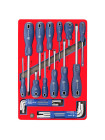 Набор отвёрток, шестигранников и TORX, ложемент, 27 предметов МАСТАК 5-40627