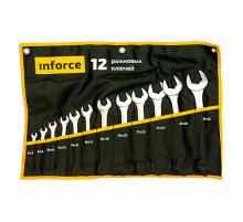 Набор рожковых ключей 12 предметов Inforce 06-05-44
