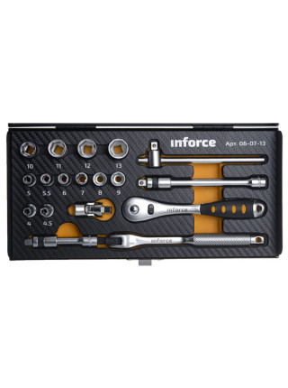 Набор инструментов 18 предметов 1/4" Inforce 06-07-13