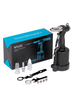 Заклепочник пневматический для вытяжных заклепок NORDBERG 2,4\3,2\4,0\4,8\6,4 мм NP6505