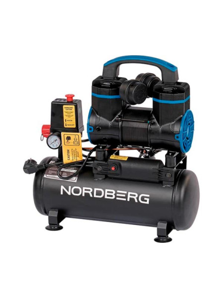 Компрессор безмасляный NORDBERG 220В, ресив. 8л, 170 л/мин NCEO8/170