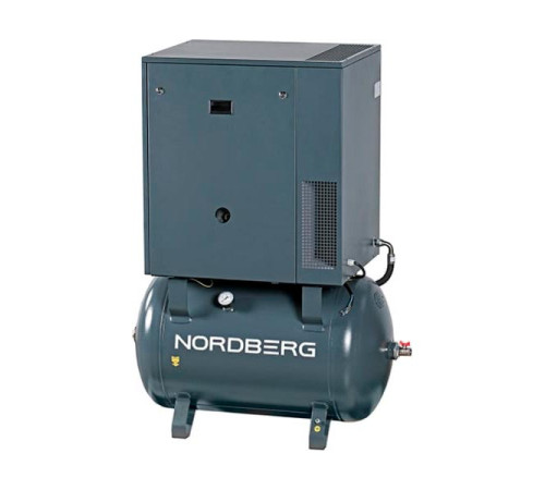 Компрессор винтовой NORDBERG 7.5 кВт, 10 Бар, 1000 л/мин, ресивер 270 л NCS270/1000-10