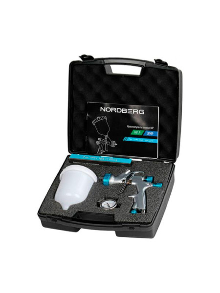 Краскопульт LVMP с верхним баком NORDBERG сопло 1.3 мм, пластиковый кейс NP7513 Краскопульт LVMP с верхним баком NORDBERG сопло 1.3 мм, пластиковый кейс NP7513