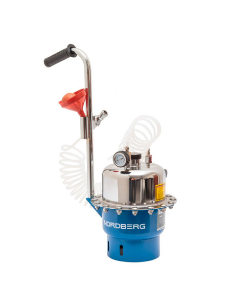 Установка пневматическая для прокачки тормозной системы и системы сцепления, объем 6 л. NORDBERG BC5