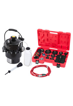 Набор приспособлений для замены тормозной жидкости, 6 л, комплект крышек адаптеров, 15 предметов МАСТАК 102-40005