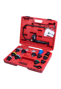Набор для тестирования герметичности системы охлаждения, кейс, 18 предметов МАСТАК 103-40018C