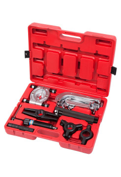 Съёмник подшипников гидравлический, 10 т, 75-100 мм, 17 предметов МАСТАК 104-19010C