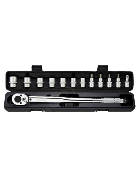 Динамометрический ключ с набором головок Berger BG-13STW, 1/2", 28-210Нм