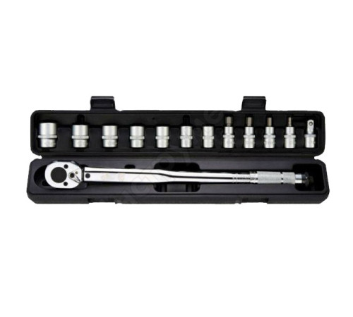Динамометрический ключ с набором головок Berger BG-13STW, 1/2", 28-210Нм