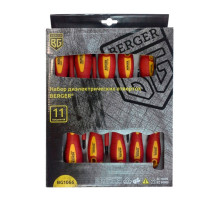 Набор диэлектрических отверток до 1000V, 11шт Berger BG BG1066