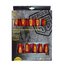 Набор диэлектрических отверток до 1000V, 11шт Berger BG BG1066