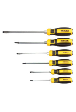 Набор ударных отверток с шестигранником 6шт Berger BG BG1067