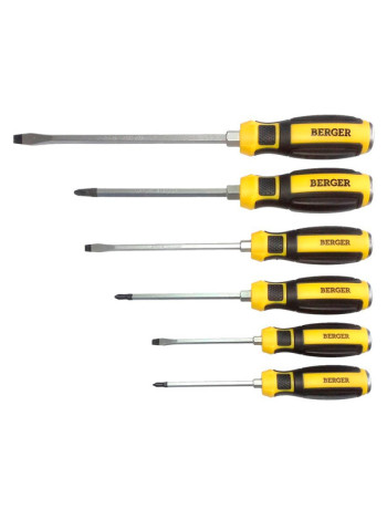 Набор ударных отверток с шестигранником 6шт Berger BG BG1067