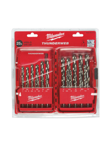 Набор сверл по металлу HSS-G THUNDERWEB 25 шт. Milwaukee 4932352376
