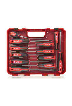 Набор магнитных отверток Milwaukee трехгранная рукоятка, пластиковый кейс, 12 шт 4932472003