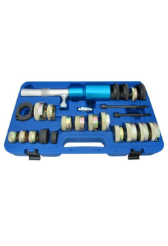 Набор оправок для монтажа и демонтажа сайлентблоков MB, гидравлический, кейс, 24 предмета МАСТАК 110-22024C