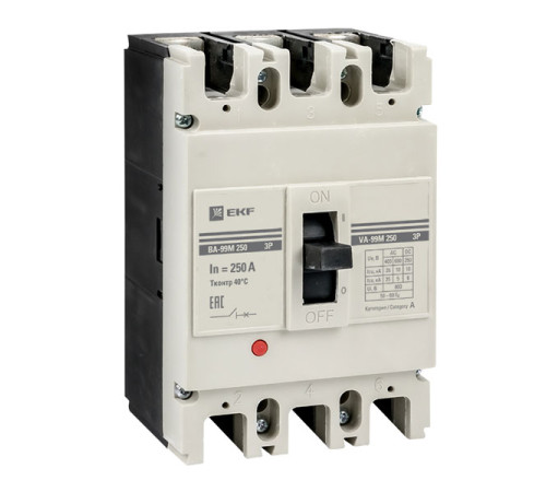 Автоматический выключатель EKF PROxima ВА-99М 250/250А 3P 35кА mccb99-250-250m