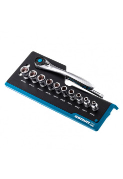 Набор торцевых головок, трещотка 120 зубьев, 12 предметов GROSS 14141