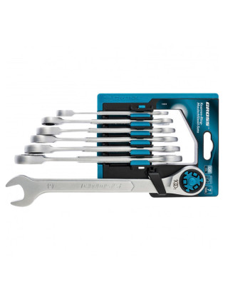 Набор ключей комбинированных трещоточных, СRV, 7 шт. 8-19 мм GROSS 14859