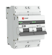 Автоматический выключатель EKF PROxima 2P ВА 47-100 100А C 10kA SQ mcb47100-2-100C-pro