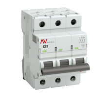 Автоматический выключатель EKF AVERES AV-10 3P 63A C 10kA SQ mcb10-3-63C-av
